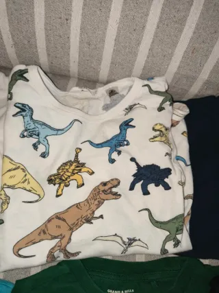 Lotto 6 magliette maniche lunghe bambino 6-7 anni