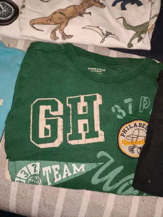 Lotto 6 magliette maniche lunghe bambino 6-7 anni