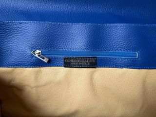 Borsa Pelle Blu Donna