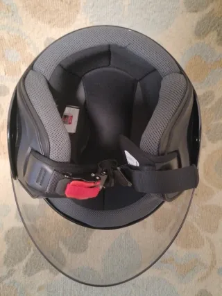 Casco Jet Unik Negro Brillante Talla XL