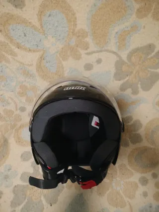 Casco Jet Unik Negro Brillante Talla XL