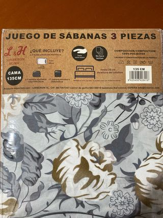 Juego de Sábanas 3 Piezas Cama 135cm