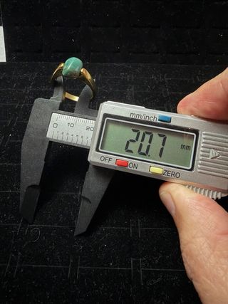 Anillo PVD 18k Chapado Oro Piedra Artesanal