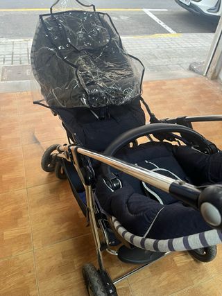 Carro gemelar con 2 sillas