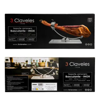 Jamonero Basculante Inox 3 Claveles
