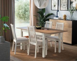 Mesa comedor extensible Ikea madera
