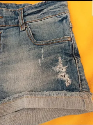 Calções Stradivarius Azuis Tamanho 38