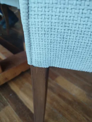 6 Sillas de comedor tapizadas beige/beig