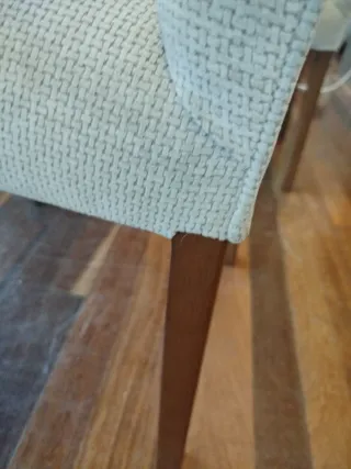 6 Sillas de comedor tapizadas beige/beig