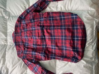 Camisa Cortefiel cuadros roja y azul