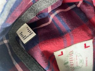 Camisa Cortefiel cuadros roja y azul