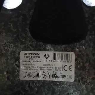 Casco infantil B'TWIN blanco y rosa