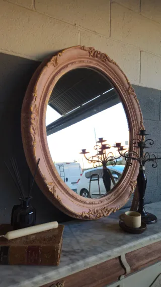 Espejo antiguo ovalado