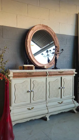 Espejo antiguo ovalado