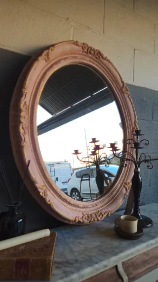 Espejo antiguo ovalado