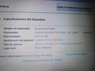 HP MINI-SSD M2 24GB-RAM 2GB-LED 10"- WINLINUX