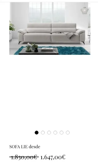 Sofá eléctrico 3m beige tela