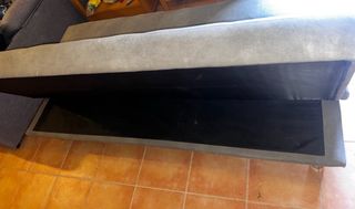 Sofá Cama Gris Tela