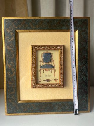 Cuadro relieve silla antigua