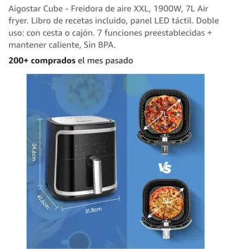 Freidora de aire 7 litros (no tengo caja)