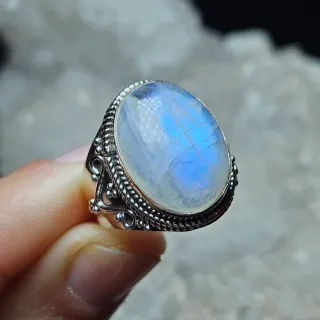 Anillo Plata 925 Piedra Luna