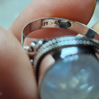 Anillo Plata 925 Piedra Luna