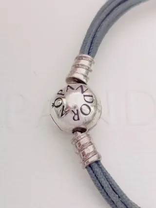Bracciale Pandora multifilo grigio Misura 18