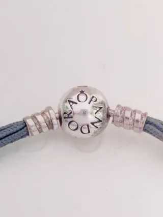 Bracciale Pandora multifilo grigio Misura 18