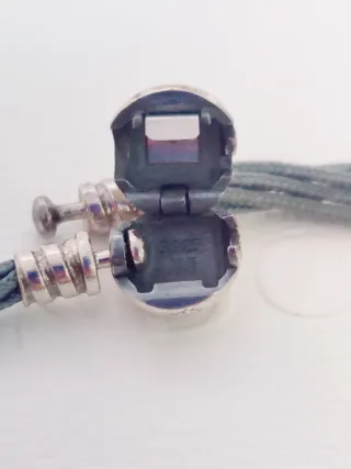 Bracciale Pandora multifilo grigio Misura 18