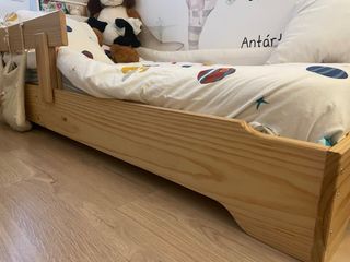 Cama Montessori Mendi Lufe 90 Barniz Natural