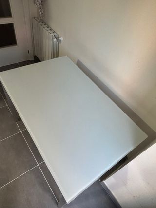 Mesa de comedor/cocina cristal y metal