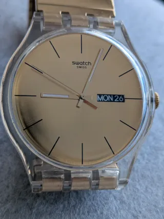 Reloj Swatch Dazzling Light Dorado