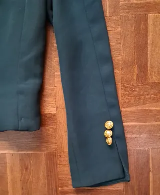 Blusa verde escote Bardot