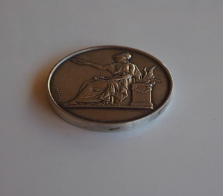 Medaglia di bronzo francese in contenitore originale