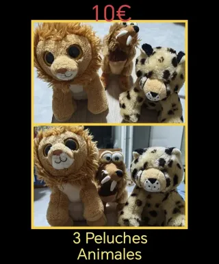 3 Peluches Animales