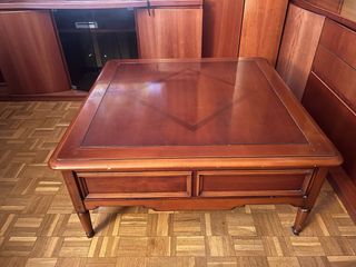 Mesa de centro de cerezo. 1mx1m.