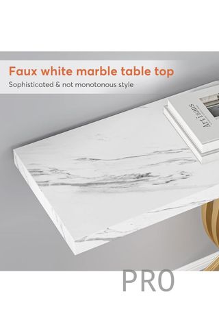 Tavolo consolle da ingresso in marmo ottico