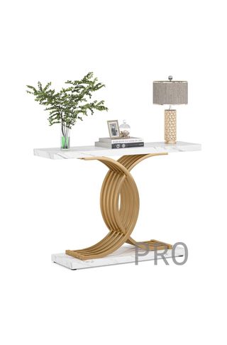 Tavolo consolle da ingresso in marmo ottico