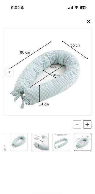 Cuna nido-cojín lactancia