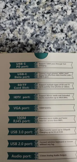 Adaptador USB-C 12 en 1 dock station