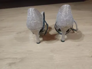 Zapatos de baile plateados talla 37