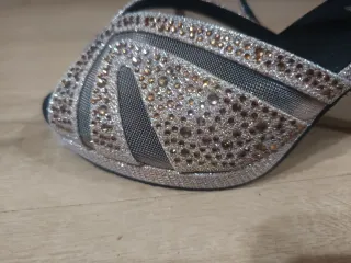 Zapatos de baile plateados talla 37