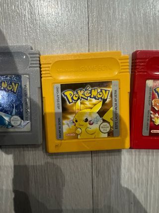 Juegos Pokémon Game Boy (Plata, Amarillo, Rojo)