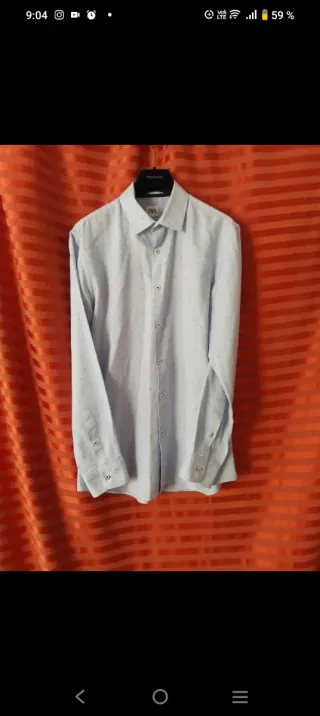 Camisa algodón hombre ZARA T-L