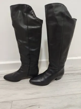 Botas altas piel negras talla 40