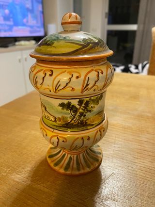 Vasetto ceramica dipinto a mano