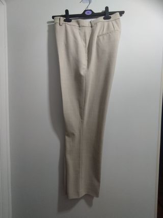 Pantalón de vestir beige mujer