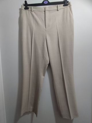 Pantalón de vestir beige mujer