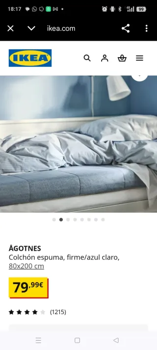 Colchón Ikea 80x200cm NUEVO