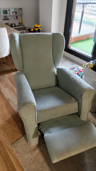 Sillón Relax Irene Tela Verde Agua